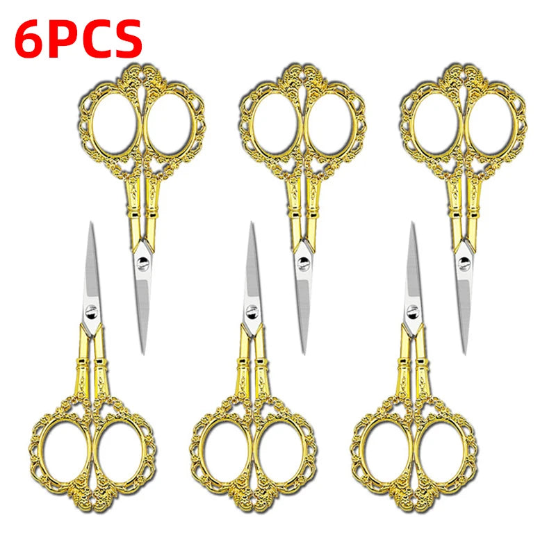 Tijeras de sastre retro – Tijeras de bordar y coser de acero inoxidable | Unidad individual, paquete de 3 y paquete de 6