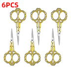Tijeras de sastre retro – Tijeras de bordar y coser de acero inoxidable | Unidad individual, paquete de 3 y paquete de 6