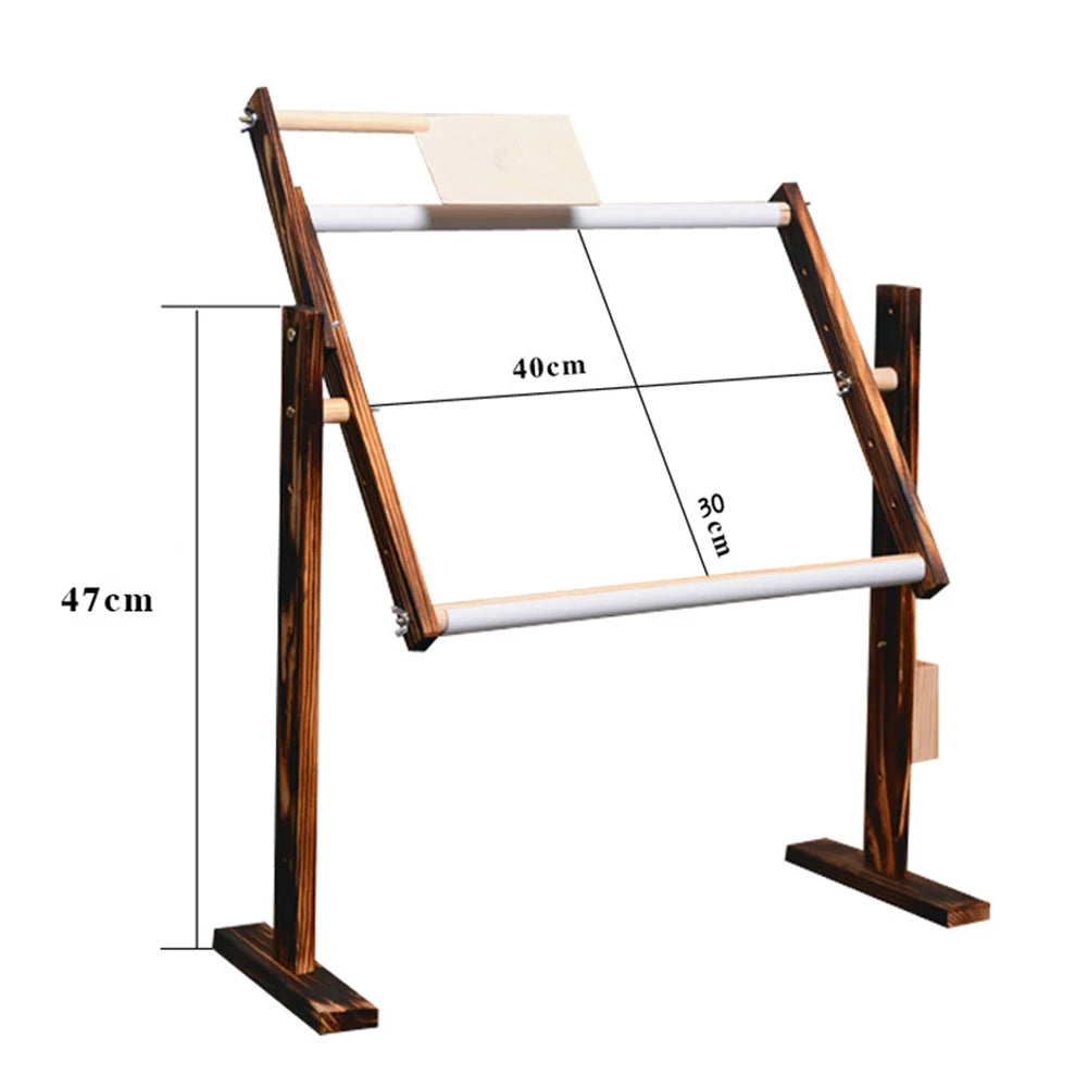 Adjustable Solid Wood Embroidery Floor Stand