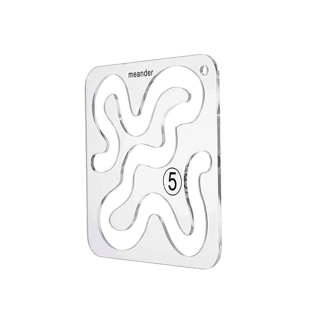 JAY HOME Acrylic Free Motion Quilting Template – 3 Style Options for Domestic Sewing Machines