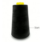 Serger Thread 100% Polyester – 3000 Yards per Roll | Black & White Cones