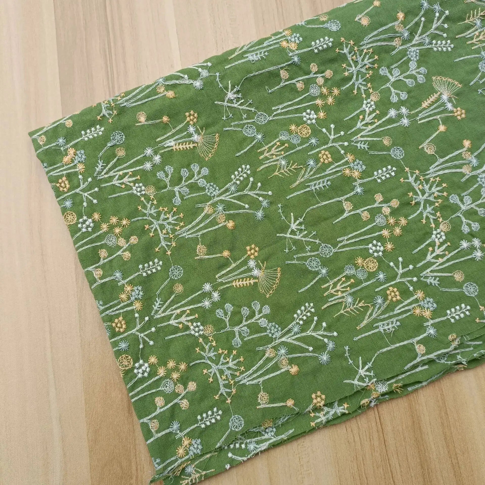 Heavy Floral Embroidery Brocade Fabric – 145 cm Wide (57 in)