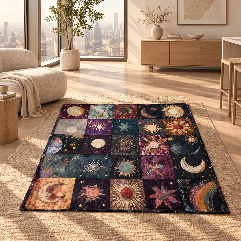 Manta de franela celestial de sol y luna – Manta suave para regalo para todas las estaciones