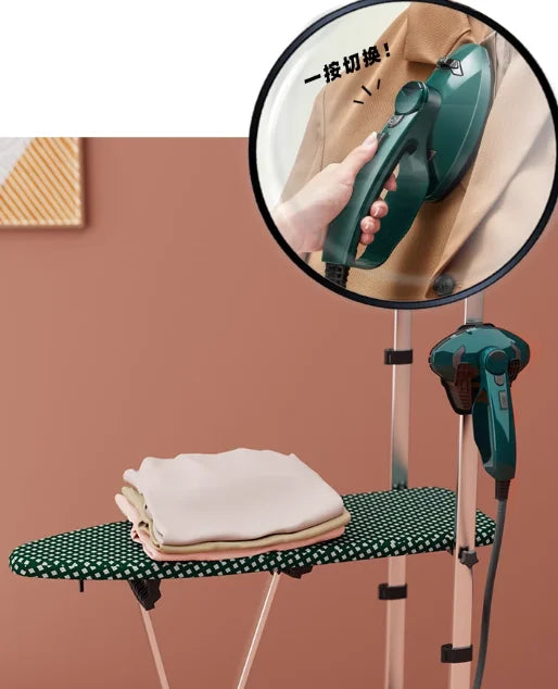 Hanging Steam Iron & Double-Pole Flat Ironing Board – Household Electric Ironing Station
