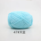 Hilo de algodón con leche de 4 cabos – 80% algodón, 20% fibra de leche | ~90 m (~98 yd) por madeja | Tejido a mano y a crochet