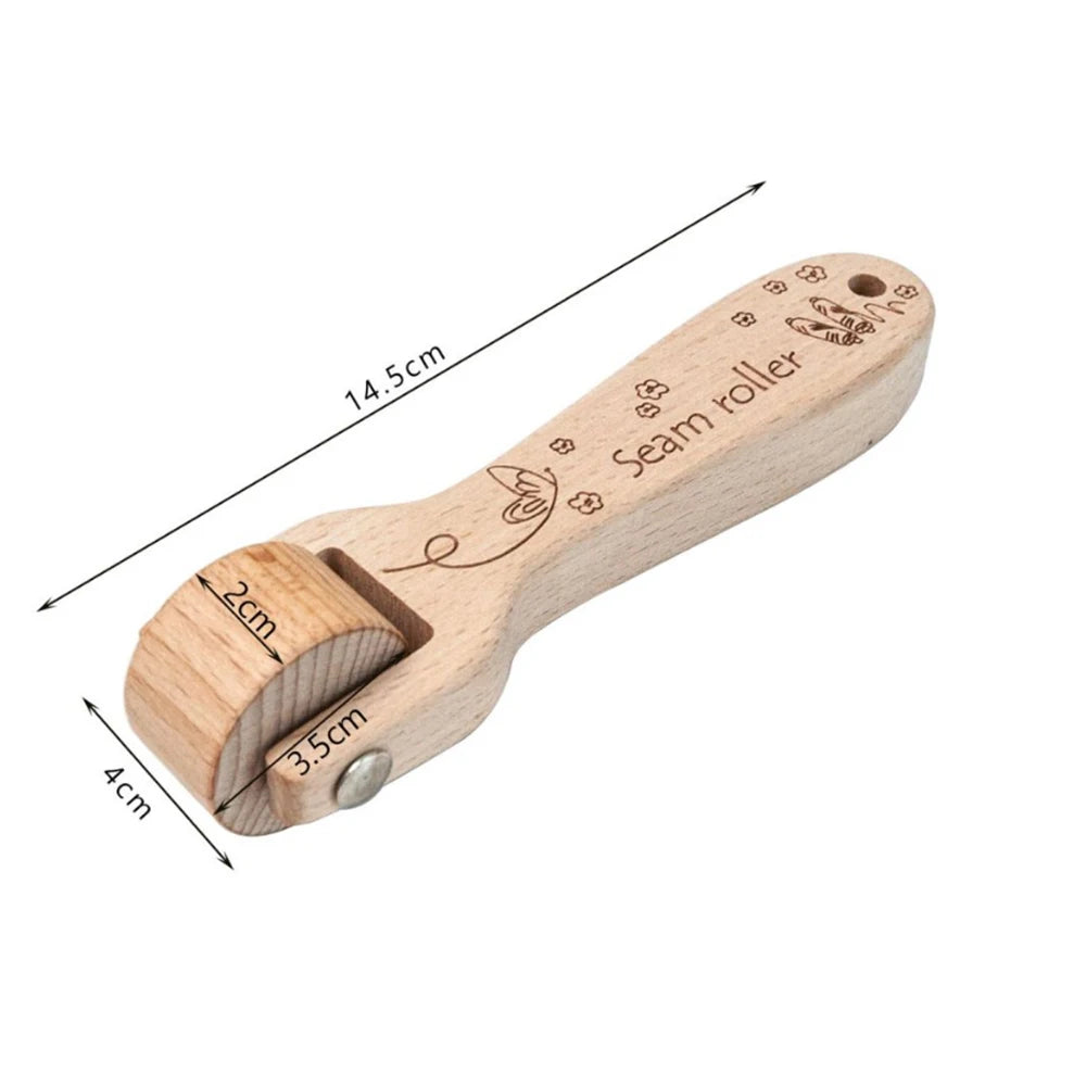 Beechwood Seam Roller – Heat-Free Pressing Wheel for Quilting, Sewing & Patchwork