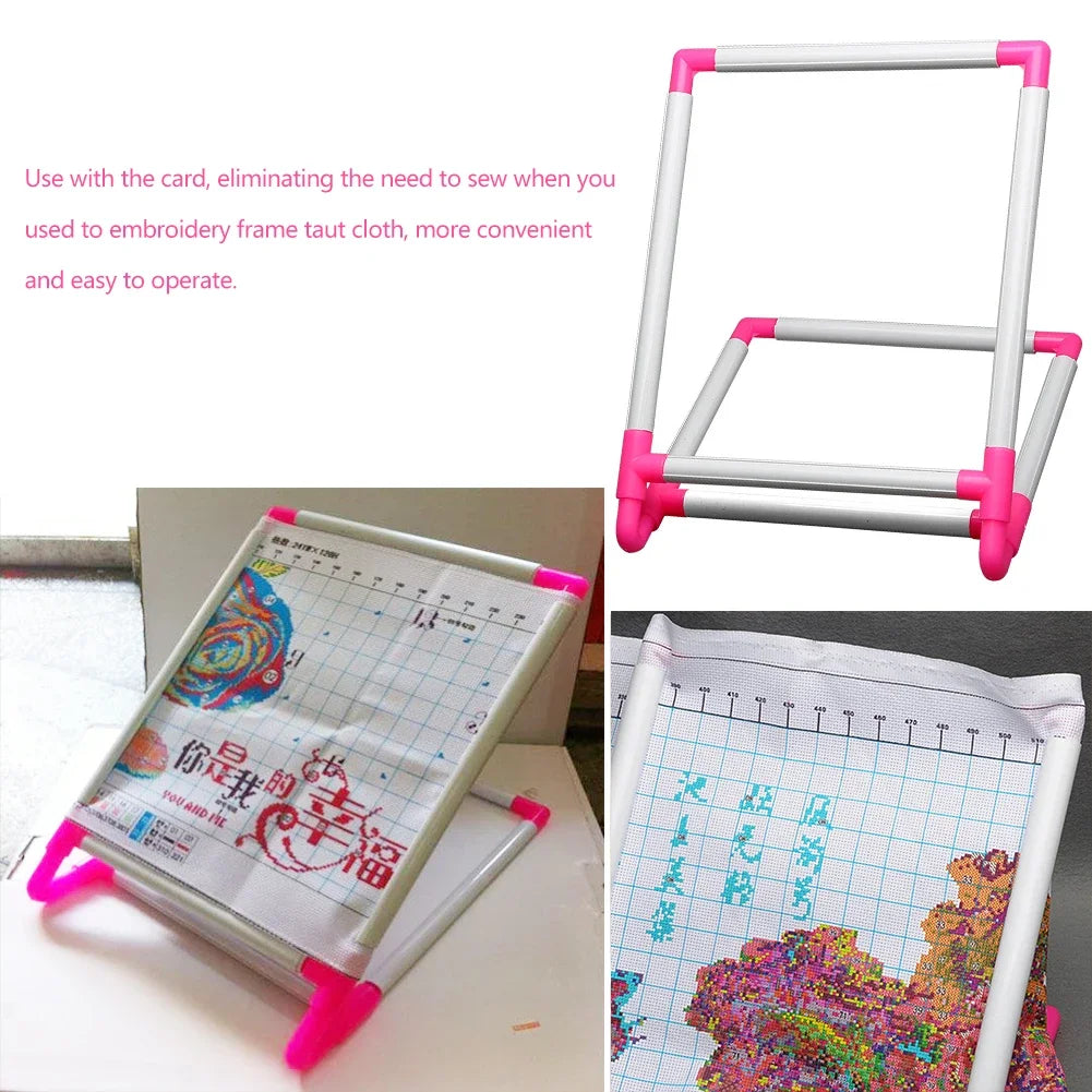Adjustable Solid Wood Embroidery Floor Stand