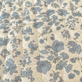 Forest Style Quilted Blue Floral Fabric – 53" Wide Soft Thick Outerwear Fabric, Sold by the Meter