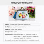 Kit de bordado para bolsos DIY – Bolso y cartera con punto de cruz floral | Ideal para principiantes