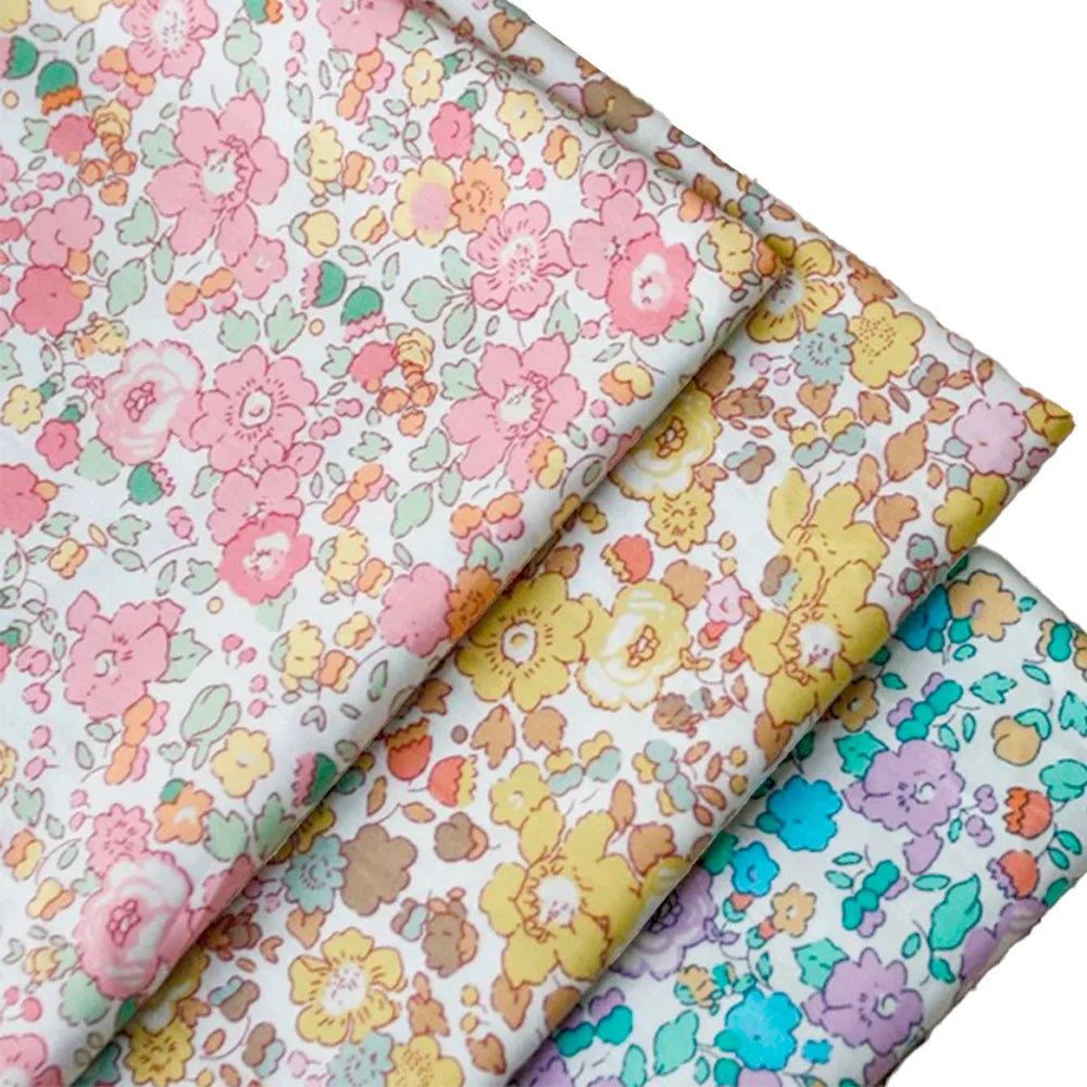 Fabric - 40 Precut Strips (6.35 X 49.78 cm) for Quilting And Sewing, 20 Floral Prints Assortment, 100% Material,