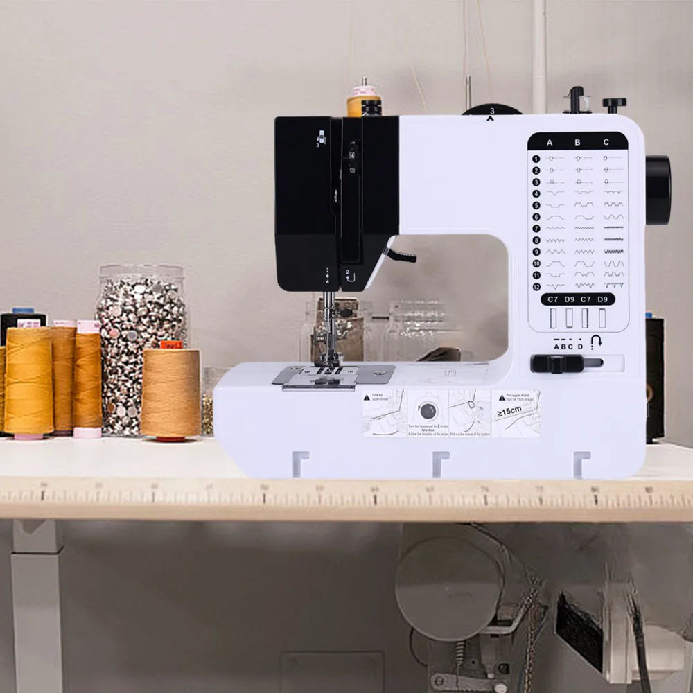 38-Stitch Mini Sewing Machine – Portable, LED Light, Foot Pedal & Bundle Options
