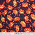 Halloween Print Fabric – Spiderweb, Ghost & Holiday Motifs | 100% Polyester, 150cm Wide