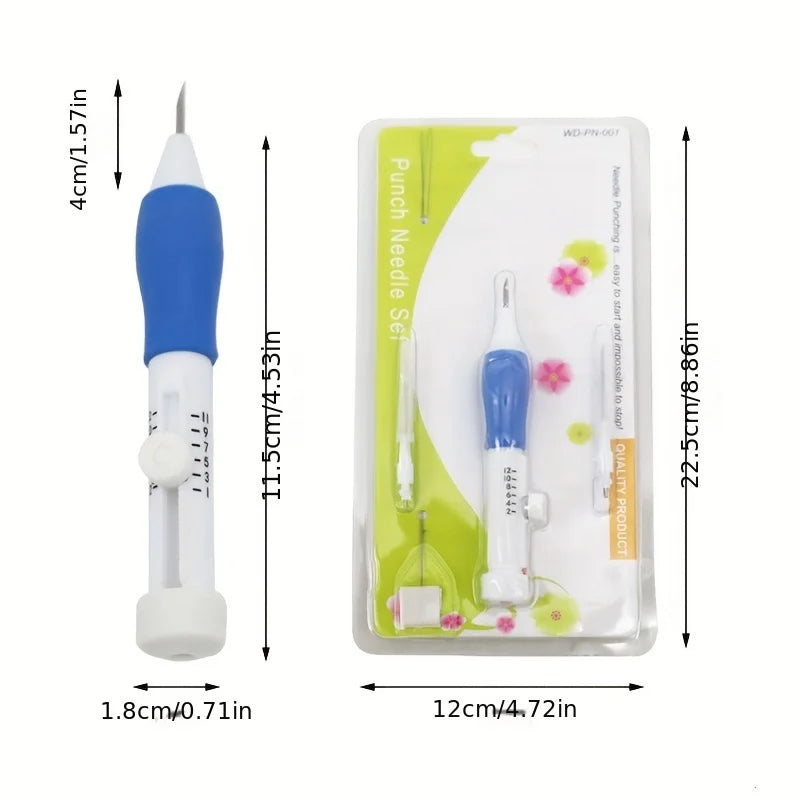 Adjustable Magic Embroidery Pen Set – 3 Needles, Threader & Scissors