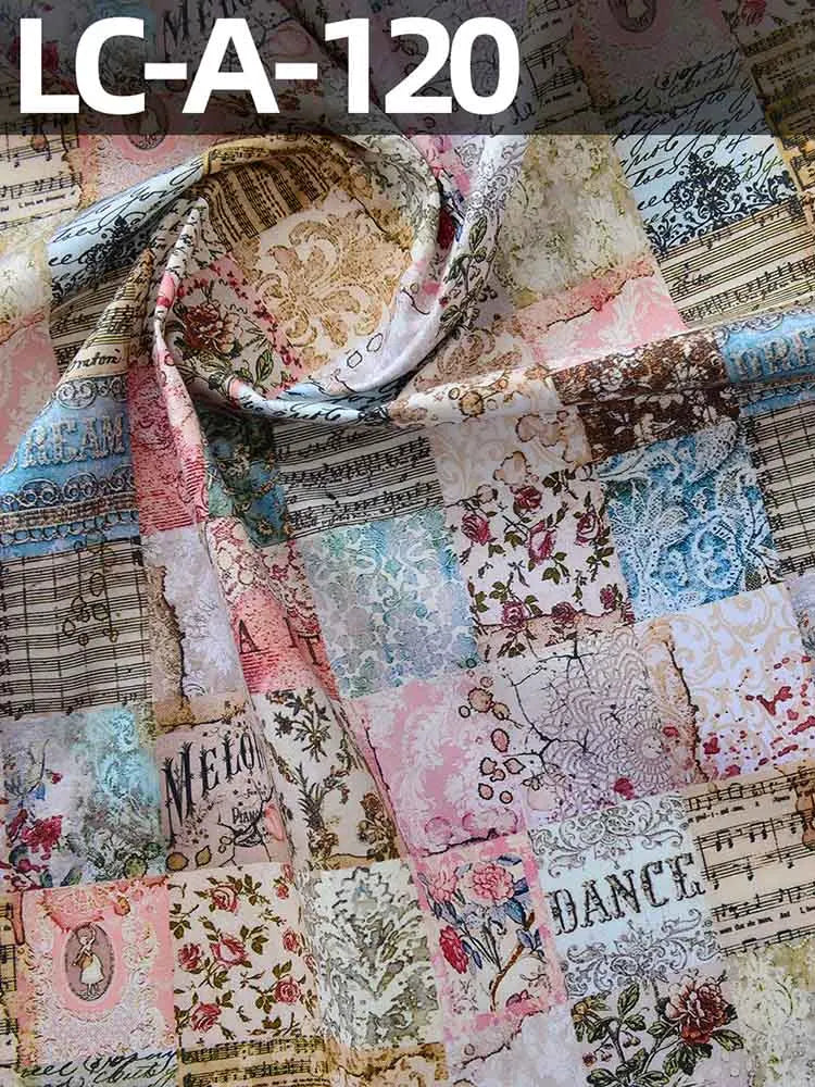 Vintage Newspaper & Map Digital Print 100% Cotton Fabric — 110cm Wide
