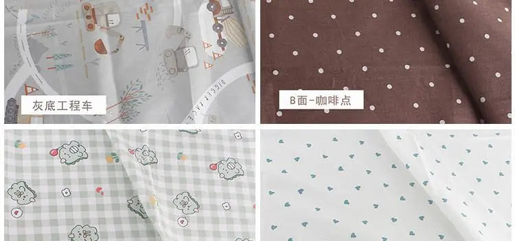 Pure Cotton AB Face Fabric – Cartoon Printed for Baby & Children's Clothing, Bedding & Quilting