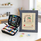 Libro de Puntos de Bordado para Principiantes - Kit Completo con Bastidor, Hilos y Agujas