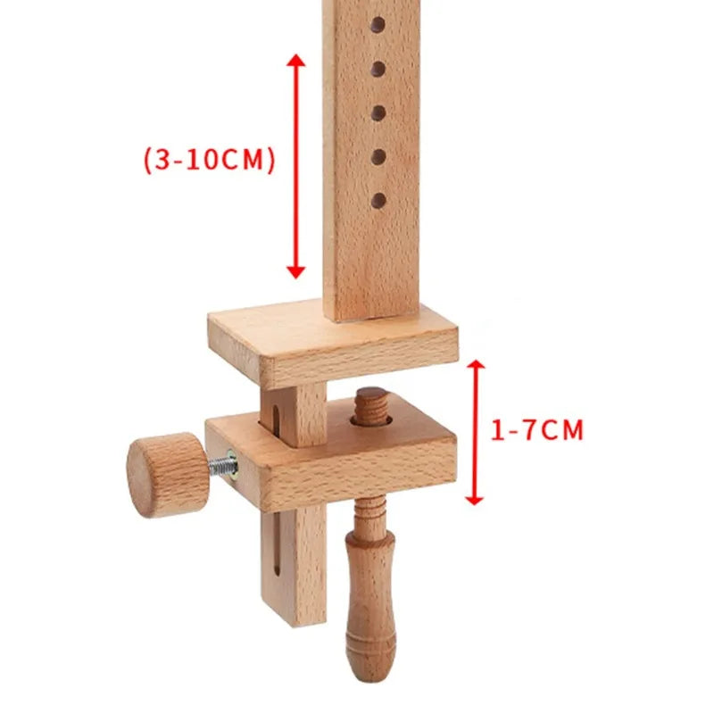 Soporte de escritorio ajustable para bastidor de bordado de madera con rotación de 360 grados Marcos de bastidor de punto de cruz Anillos Regalos para adultos y madres Costura