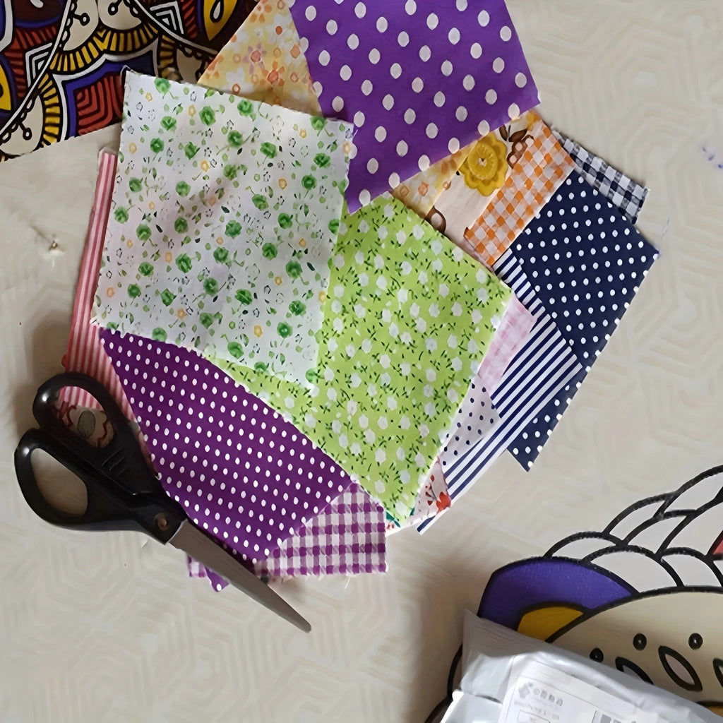 50-Piece Floral Cotton Fabric Squares – 10×10cm Patchwork Pack