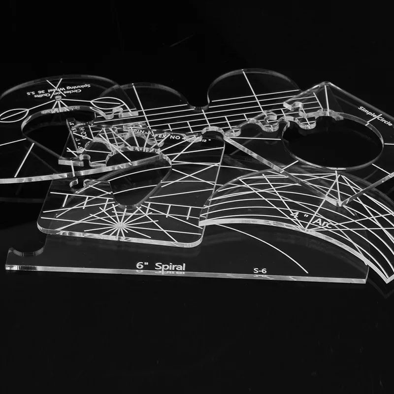 6-Piece Acrylic Quilting Template & Stencil Set