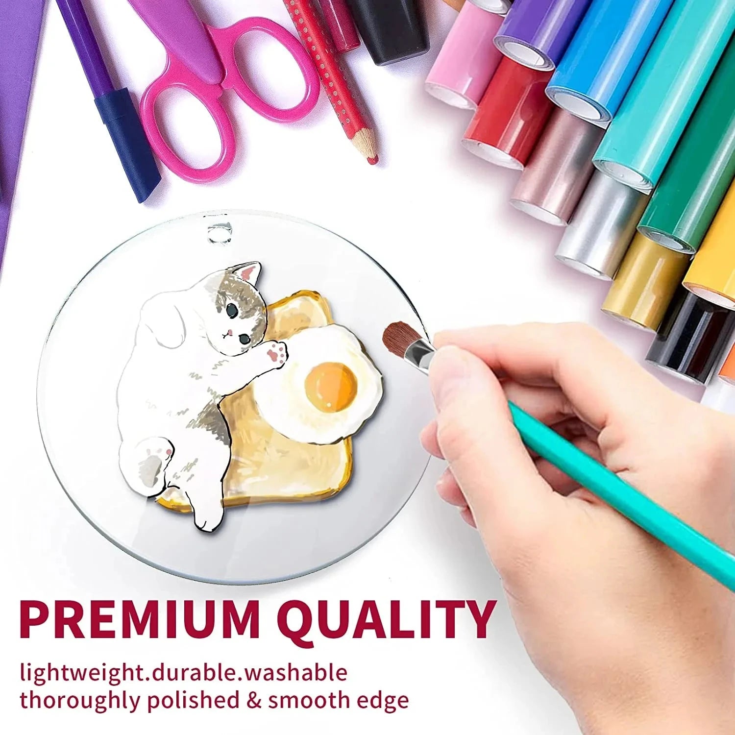 Round Acrylic Ornament Blanks – Clear, Frosted & Gold Mirror | Vinyl, Engraving, Painting & Christmas DIY Crafts
