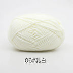 Hilo de algodón con leche de 4 cabos – 80% algodón, 20% fibra de leche | ~90 m (~98 yd) por madeja | Tejido a mano y a crochet
