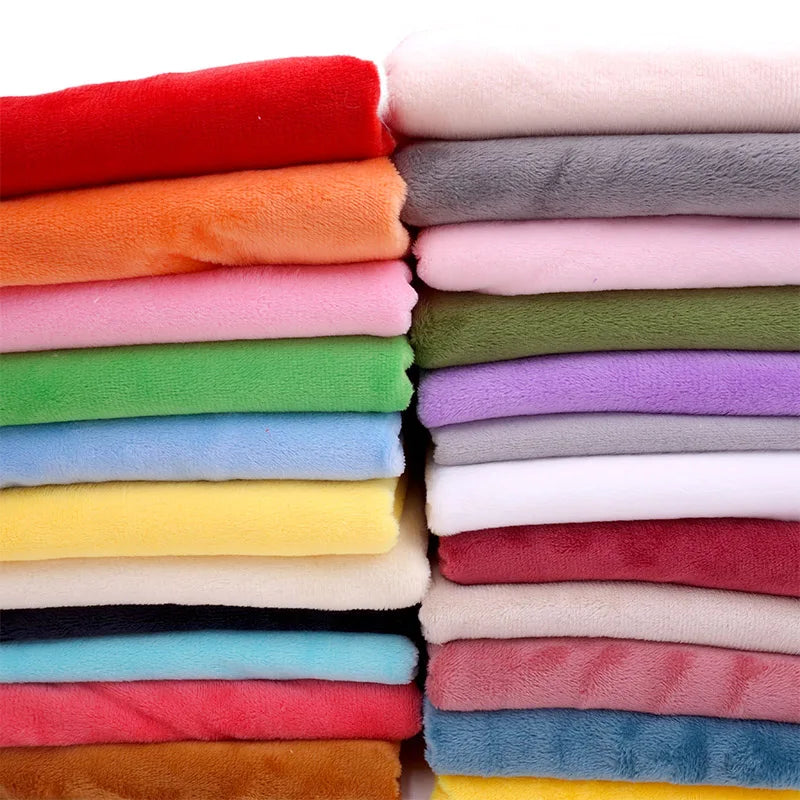 Minky Plush Fabric – Soft Solid Color Fleece for Quilting, Toys, Dolls & Home Textiles (Sold by the Meter, 160cm Wide)
