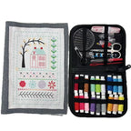Kit de Libro de Puntos de Bordado para Principiantes – Set Todo en Uno con Hilos, Agujas y Estuche con Cremallera