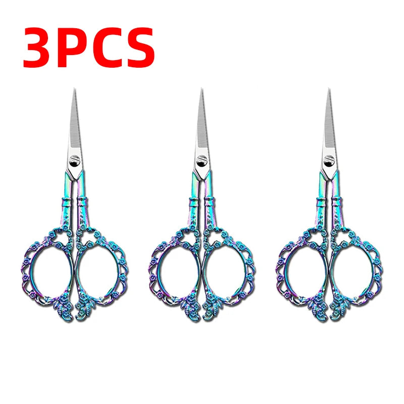 Tijeras de sastre retro – Tijeras de bordar y coser de acero inoxidable | Unidad individual, paquete de 3 y paquete de 6