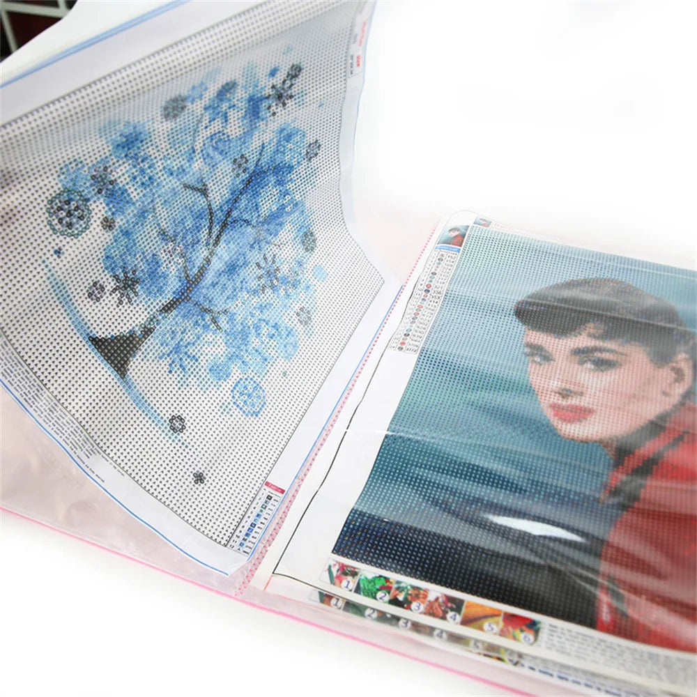 Álbum de Almacenamiento de Pintura de Diamantes A4, 30 Páginas, Libro de Exhibición de Arte con Diamantes para Presentación de Pinturas de Diamantes, Carpeta de Portafolio de Obras de Arte