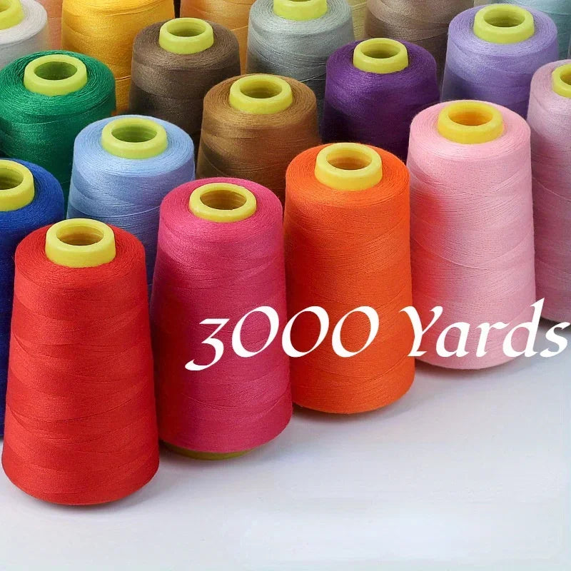 Polyester Quilting & Sewing Machine Thread – 3,000 Yards, Strong & Smooth