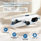 Electric Mini Handheld Sewing Machine with LED Display