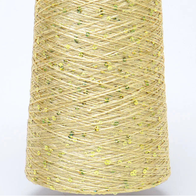 500G Hilo Fantasía de Lentejuelas Brillantes – Para Tejer a Mano y Ganchillo | Lentejuela de 3mm | 25 Colores