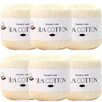 Hilo de Algodón de Seda - Hilo Fino para Ganchillo, Suéteres de Punto, Chales, Bufandas y Manualidades, Hilo Suave y Duradero 50g/unidad