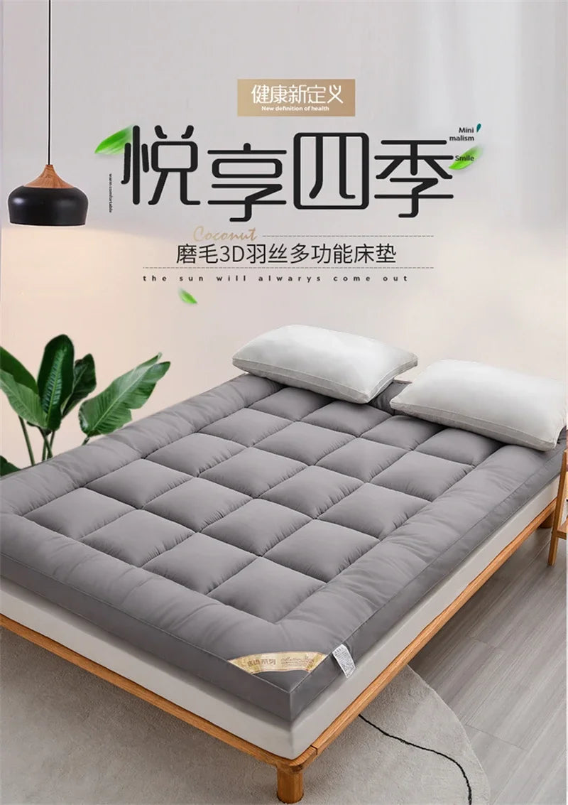All-Season Quilted Mattress Topper – Soft Thickened Mattress Pad