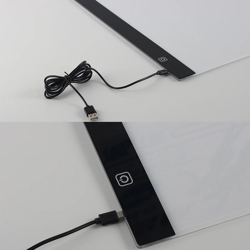 Almohadilla de luz LED para pintura de diamantes y bordado – Caja de luz de calco regulable de 3 niveles | A5, A4, A3
