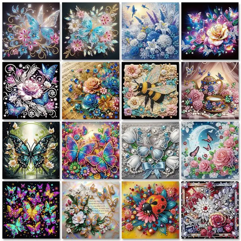 Kit de pintura de diamante de mariposa – Forma especial | 30x30cm (11.8" x 11.8")