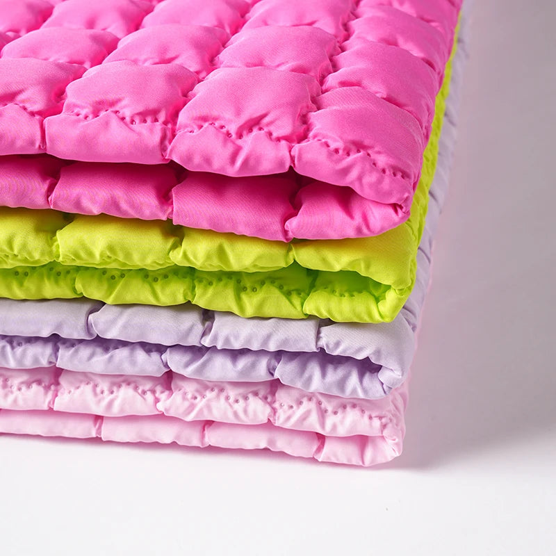 Quilted Bubble Grid Fabric by the Yard – 54" Wide Embossed Sewing Cloth