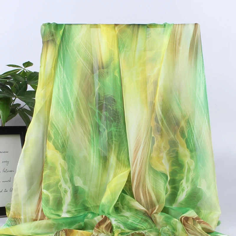 30D Gradient Chiffon Fabric – Semi-Sheer & Elegant | 150 cm Wide (59 in)