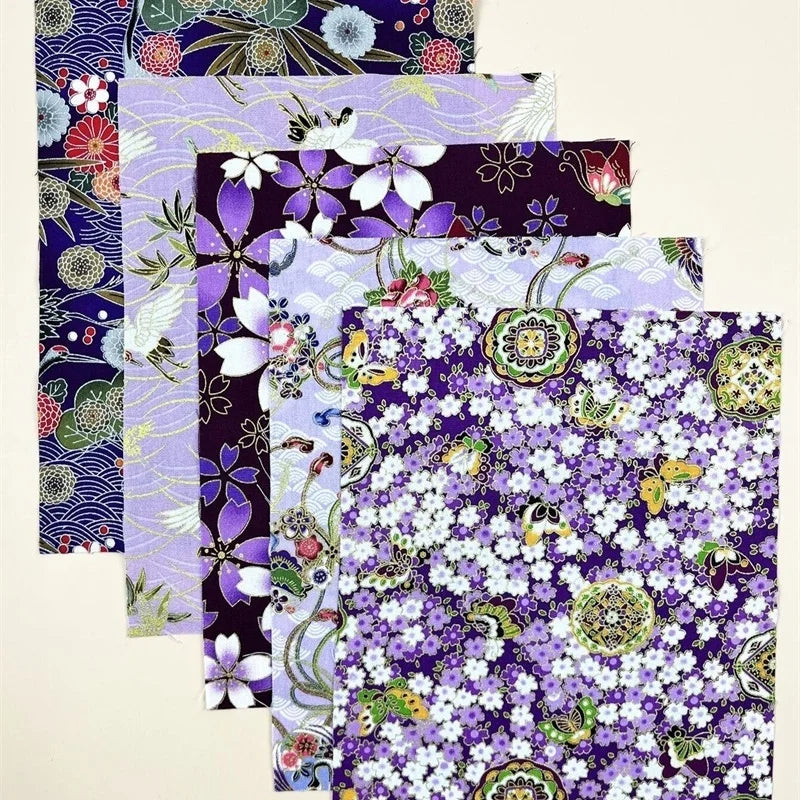 Cotton Print Fabric Bundle — 5 Precut Pieces (20×25cm / 8”×10”) | Doll Clothes, Quilting & Crafts
