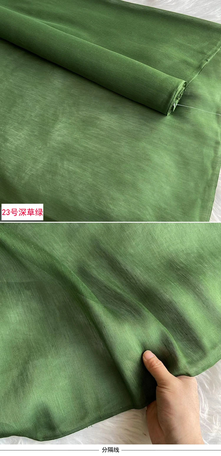 Mulberry Silk & Linen Blend Fabric by the Meter | 138cm Wide | 13 Momme