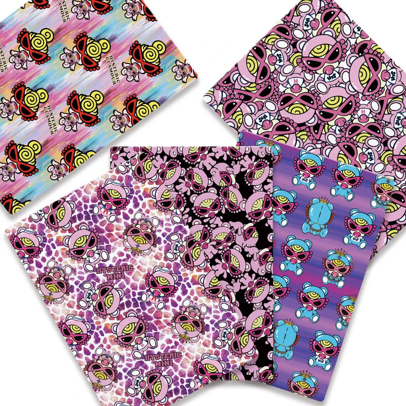 Cartoon Print Cotton Fabric – 140x50cm, Digital Print, Children's Quilting & Patchwork Fabric
