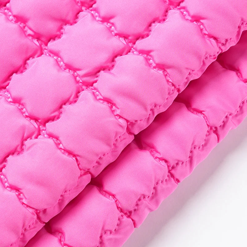 Quilted Bubble Grid Fabric by the Yard – 54" Wide Embossed Sewing Cloth