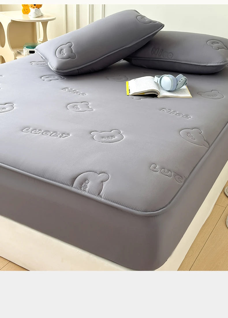 Ultrasonic Quilted Waterproof Mattress Protector – TPU, Anti-Mite, Baby-Safe, 6 Sizes