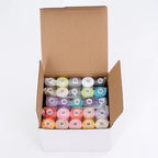 25-Piece Polyester Sewing Thread Set – 400 Yards Per Spool | Bobbins & Thread