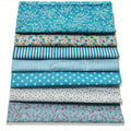 7-Piece Flower Print Cotton Fat Quarter Bundle — 20" x 20"