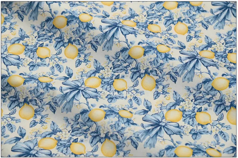 Bowknot & Flower Print 100% Cotton Fabric — 110cm Wide | Bags, Shirts & Garments