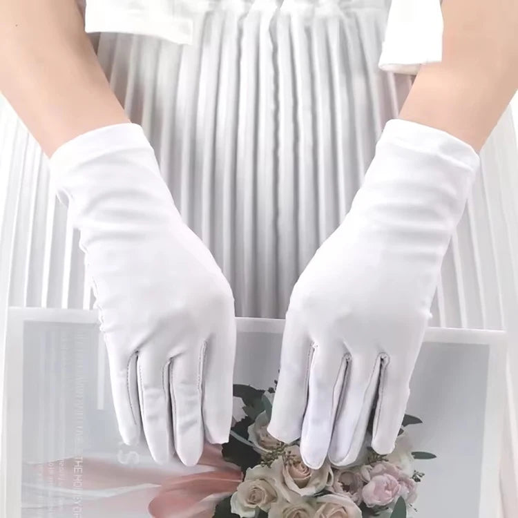 White Cotton Etiquette Gloves | Quilting, Jewelry, Waiter & Work Gloves