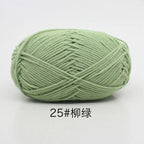 Hilo de algodón con leche de 4 cabos – 80% algodón, 20% fibra de leche | ~90 m (~98 yd) por madeja | Tejido a mano y a crochet