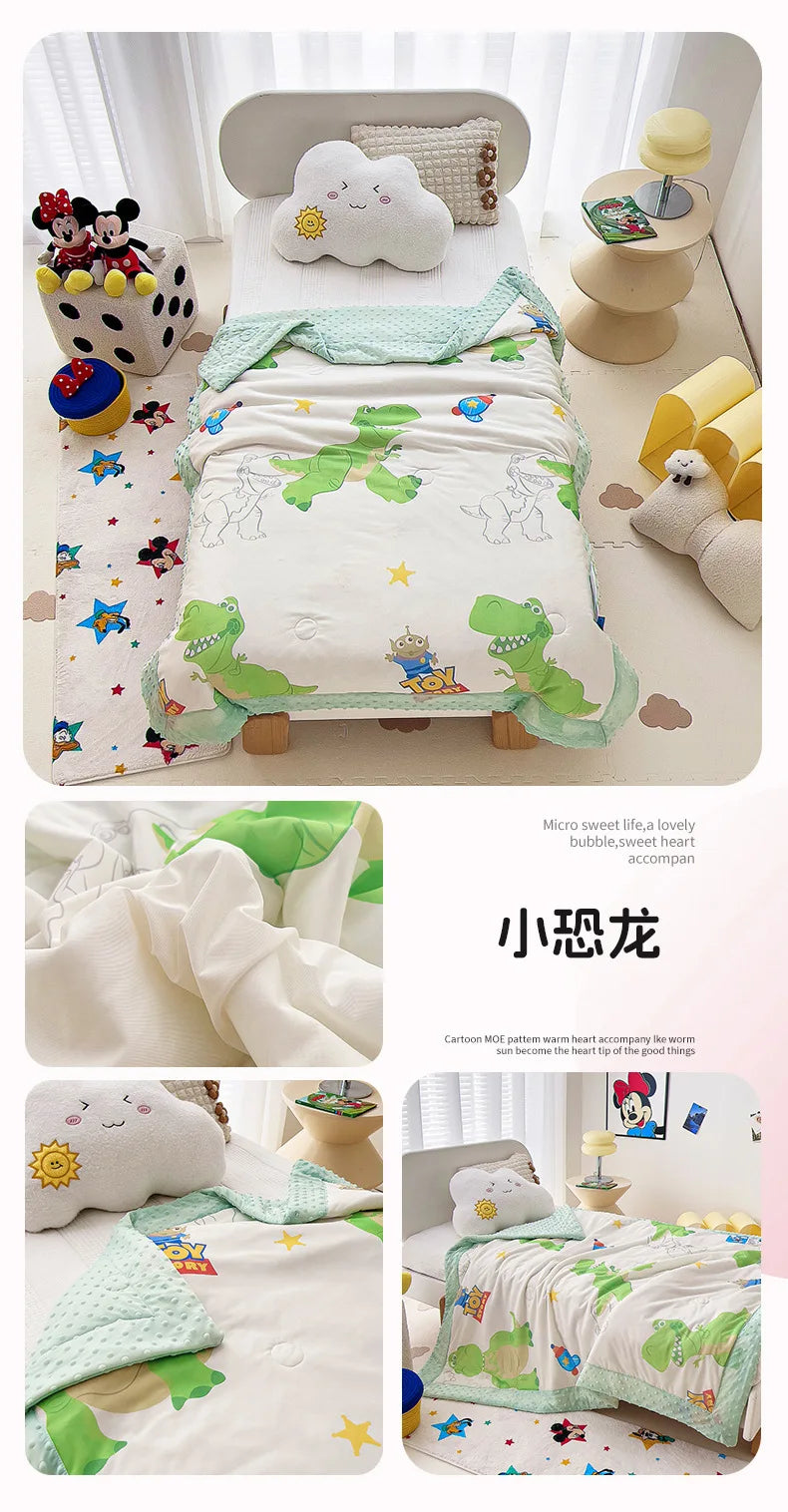 Sanrio Cartoon Knitted Cotton Summer Air Quilt – Breathable Nap Blanket (110×150cm)