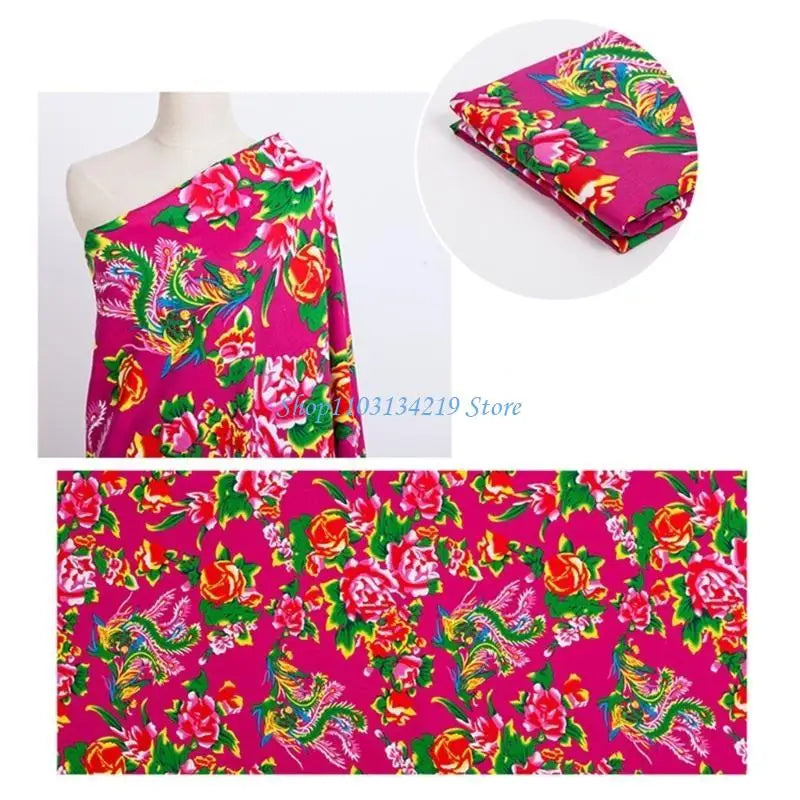 Floral Print Poly-Cotton Sateen Fabric | 160cm Wide | 7 Colors | Quilting, Clothing & Home Decor